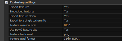 Export-texture-settings